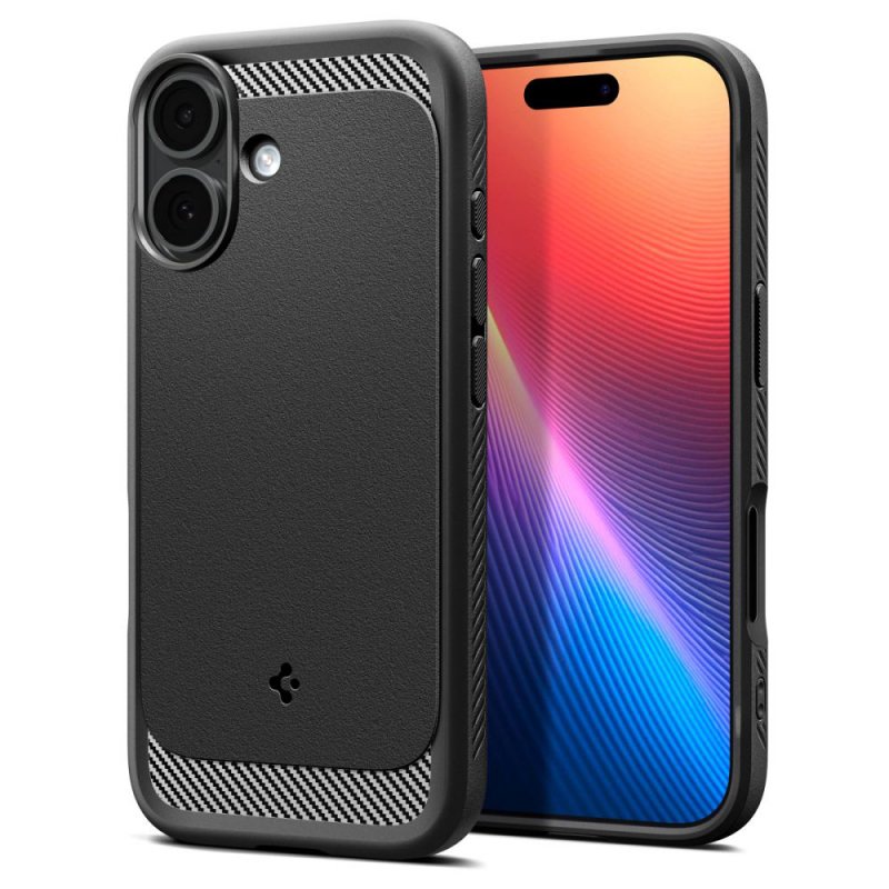 MASKA SPIGEN  Rugged Armor with MagSafe for Apple iPhone 17, Matte Black