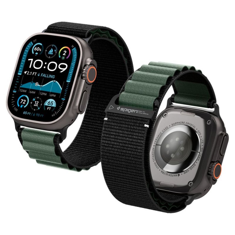 NARUKVICA SPIGEN Apple Watch WBF1 49/46/45/44mm Black Green